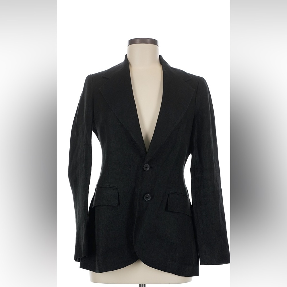 Polo by Ralph Lauren Classic Black Linen Blazer Made in Italy 6